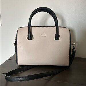 🚫🚫SOLD🚫🚫 Kate Spade Black and Cream Satchel with Gold Hardware